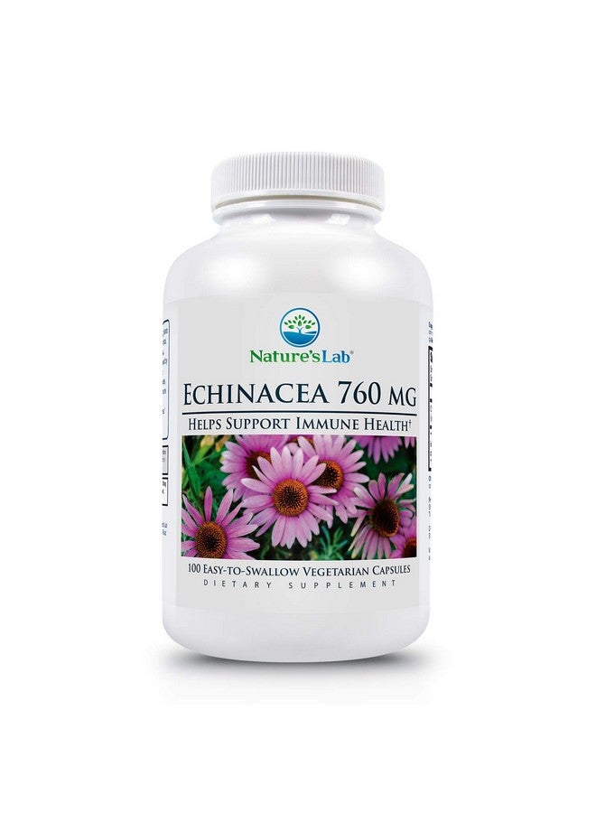 Nature's Lab إيكيناسيا 760Mg مكمل غذائي دعم قوي للجهاز المناعي طبيعي 100 كبسولة (50 يوم إمداد) خالي من المواد المعدلة وراثياً وخالي من الغلوتين - Image 2