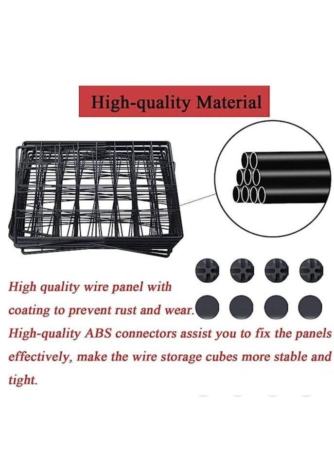 Three Layer Cat Cage Indoor DIY Cat Playground Detachable Metal Wire Kennel Crate Large Playground Suitable For 1-2 Cats Black