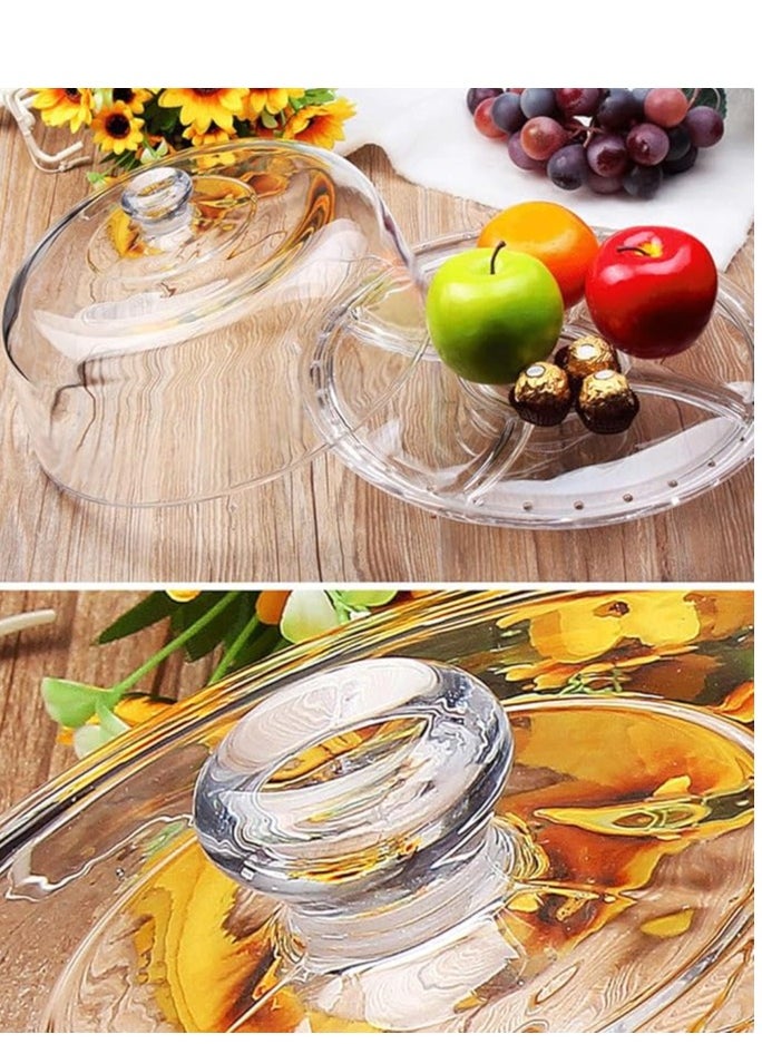 Homesmiths Glass Cake Stand With Dome Cover 6 In 1 Multi-Functional Serving Platter And Cake Plate  - Image 4