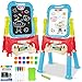 HOLYFUN Toddler Art Easel for Kids DoubleSided Magnetic Whiteboard  Chalkboard with Painting Accessories Rotatable Easel Toy Gift for Boys and Girls - Image 4