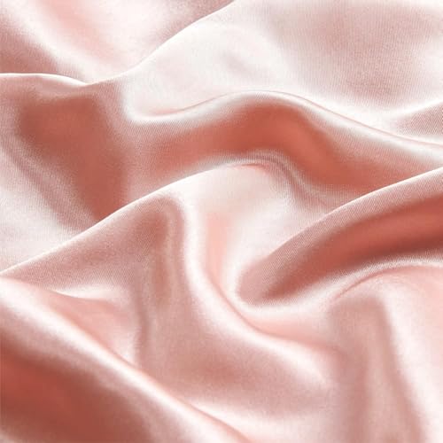 elanorhomes Luxury Satin King Size Bedsheet 90x108 Inches with 2 Pillow Covers 20x30 Inches | Soft, Glossy & Elegant | Premium Bedding for Modern Bedrooms – Solid Finish (Buckingham Blush) - Image 2