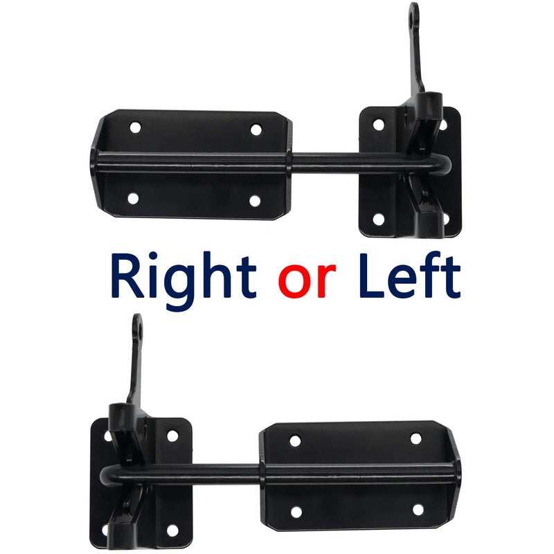 JIAHOO Heavy Duty Automatic Gate Latch For Wooden Fences Metal Gates Vinyl Fence Self Locking Outswinging Pool Dog Gate Door Latches Gravity Security Latch With Cable Pull Gate Opener  Black - Image 3