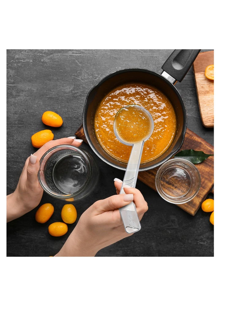 XiuWoo Clear Small Ladle Mini Ladle, 10 Pcs 1 oz Plastic Punch Bowl Serving Spoon, Gravy Long Handle Ladles, for Dressing Soup Fruit Juices Party Banquets - Image 5