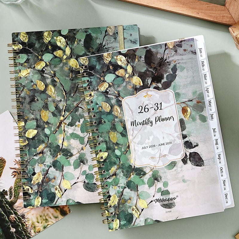 Makapoo 2026-2031 Monthly Planner - 5 Year Planner/Calendar, July 2026 - June 2031, 6.4" x 8.5", 5 Year Calendar 2026-2031 Monthly Planner with 60 Months Tabs, Double-Side Pocket, Notes Pages - Image 2