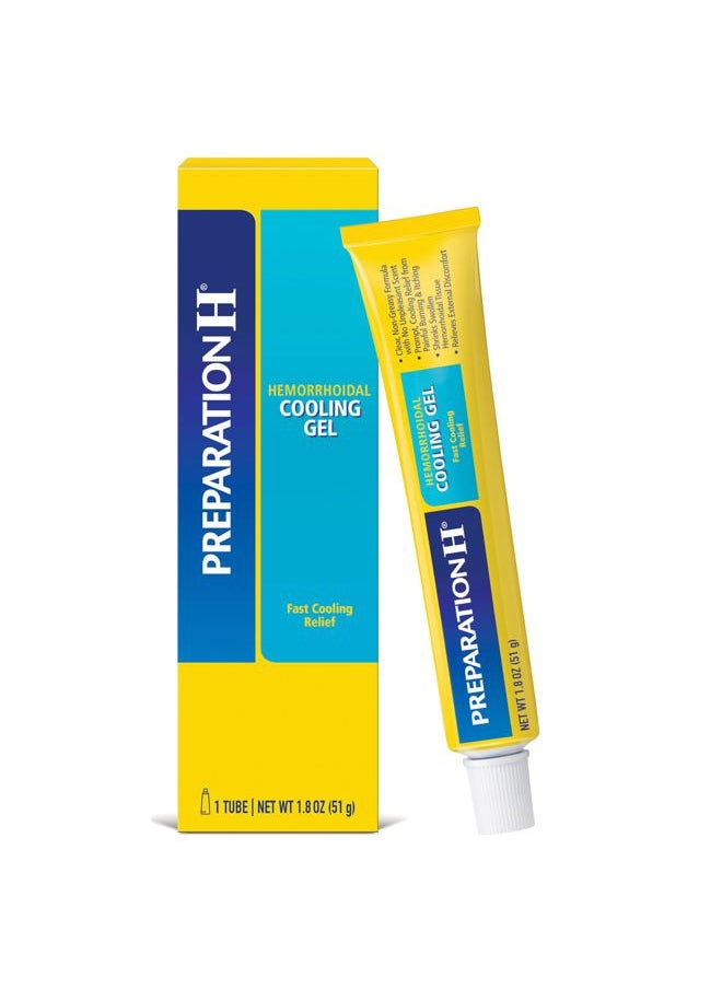 Preparation H Hemorrhoid Cooling Gel with Aloe for Fast Discomfort Relief - 1.8 Oz Tube  - Image 1