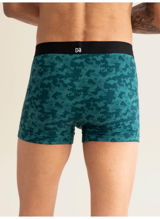 DaMENSCH DAMENSCH Men's Regular Fit Printed Cotton Trunks | Combed Cotton, Stretchy Fabric Underwear for Men, Trunks for Men, Boxer Briefs for Men,Mens Underwear-Soft Chambray,Colonial Blue-2XL  - Image 4