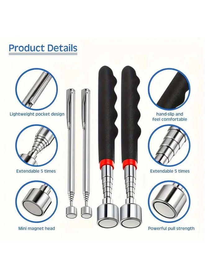 3 In 1 Telescopic Magnetic Clamp Silvery Stainless Steel For Car Maintenance - Image 4