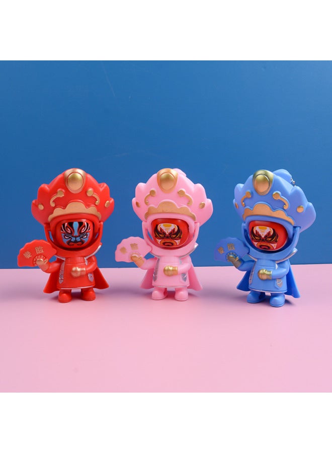 Face-changing Doll Sichuan Opera Peking Opera Face-changing Fun Keychain Doll Tourist Souvenir Children's Toys Wholesale-Color:Four-color Face-changing (random Color) 480/box In Bag - Image 1