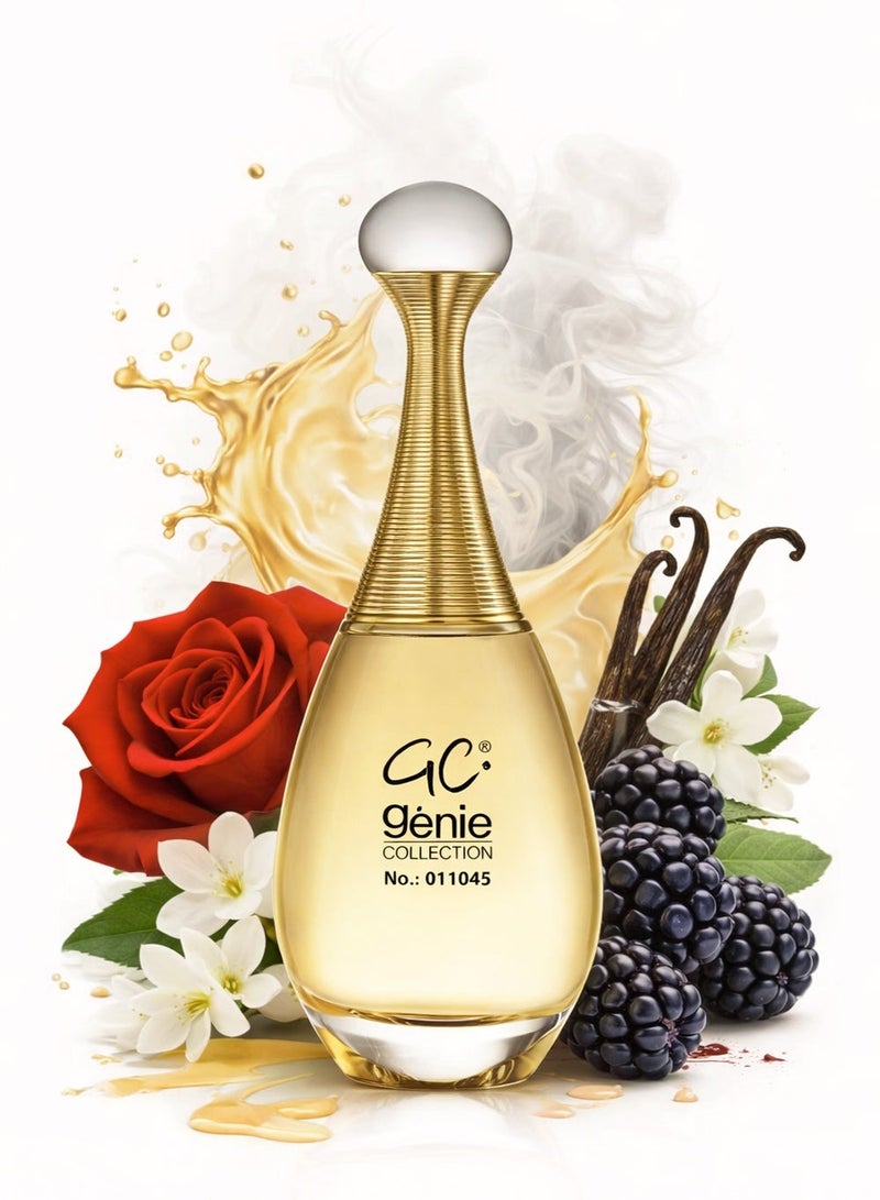Genie Collection 1045 Perfume for Women 25ML EDP – Jasmine, Lily of the Valley, Rose & Orchid with Musk Vanilla Long Lasting Fragrance - Image 1