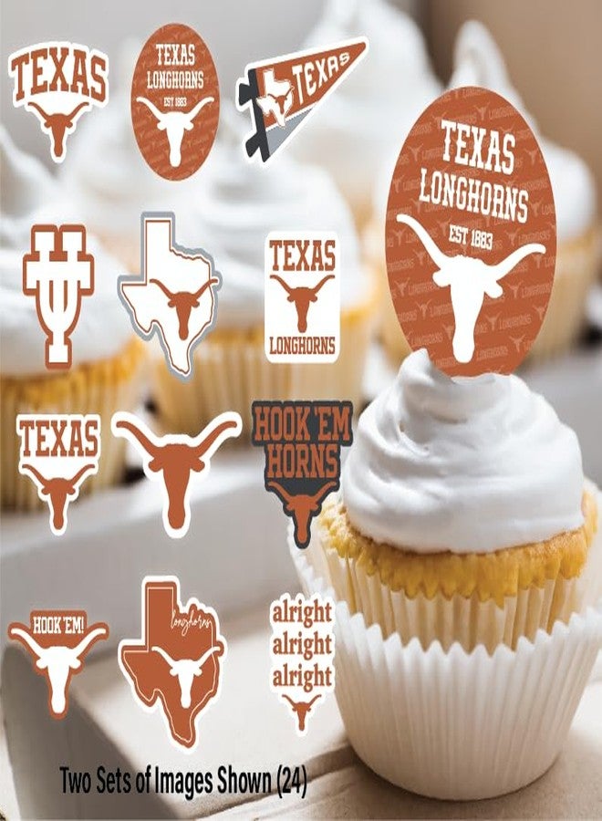 PartyKandy University of Texas Party Supplies for Football, Birthday Gift, Graduation Party Banner and Cake Toppers (42 Pieces) (Texas Longhorns) - Image 5