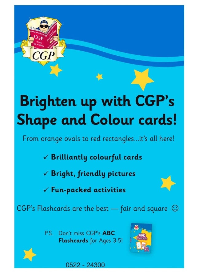 Coordination Group Publications Ltd (CGP) Shape & Colour Flashcards for Ages 3-5  - Image 2