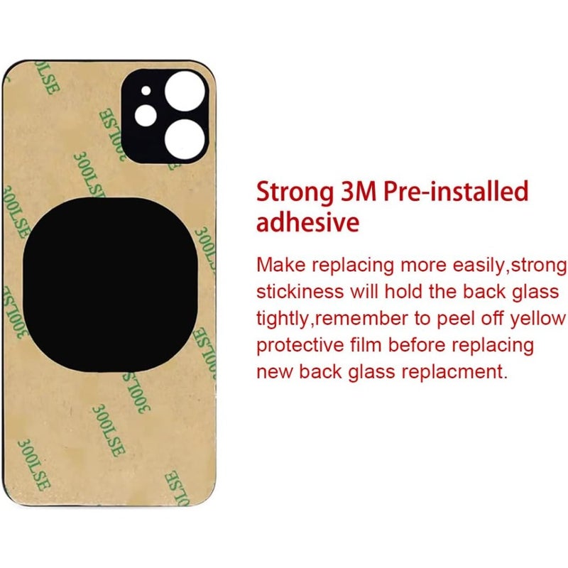 OEM Rear Back Glass Replacement for iPhone 12 mini 5.4 inches Blue with Reparing Toolkit - Image 4