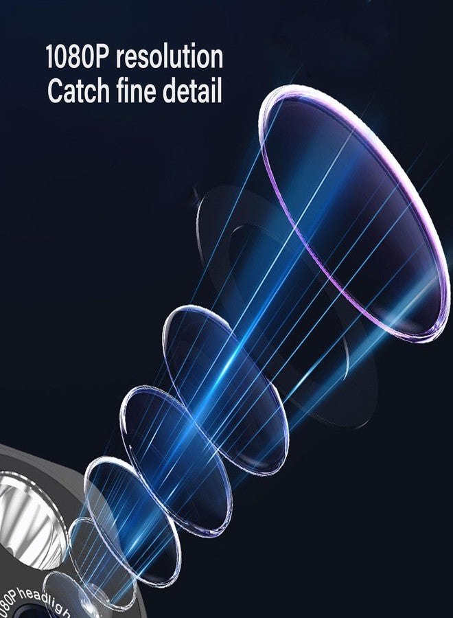 LICAEVEY Head Mounted Sports Camera, 1080P Adjustable Lighting Angle Sports Camera, 1000mAh Smart Sensing Wearable Body Camera with 2.0M CMOS Sensor, for Running - Image 4