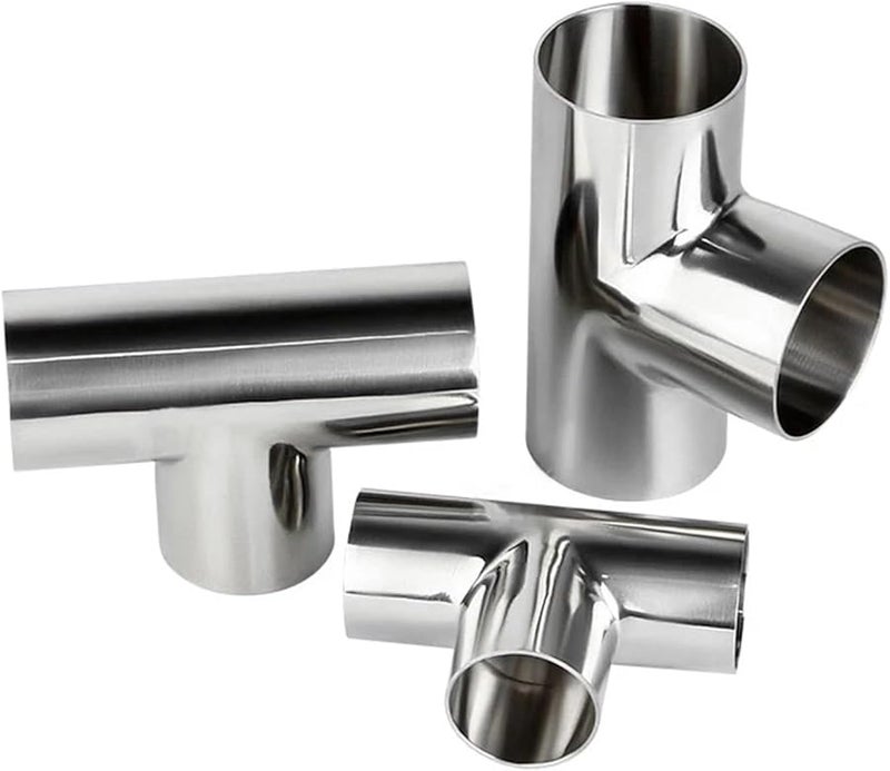 Sanitary Welding Tee 38MM 3 Way Equal Pipe Connector SS304 Stainless Steel Fitting - Image 5