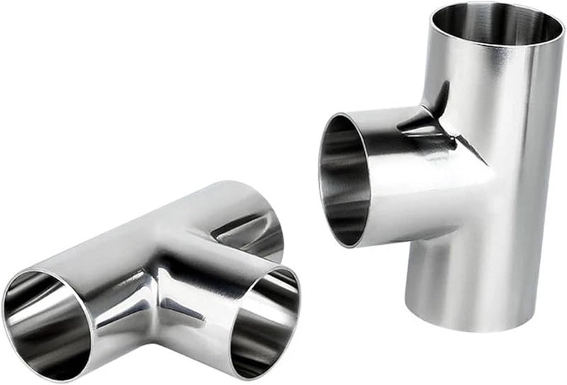 Sanitary Welding Tee 38MM 3 Way Equal Pipe Connector SS304 Stainless Steel Fitting - Image 1
