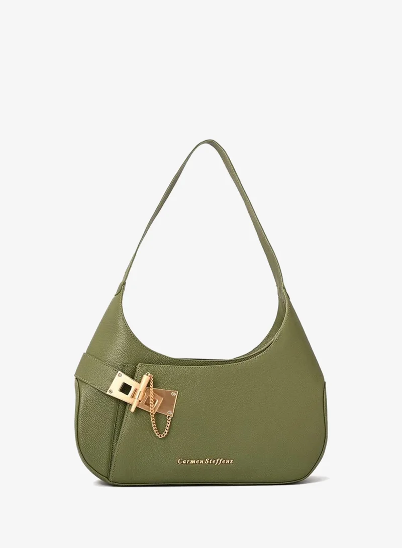 Carmen Steffens  Hobo Bag Golden Clasp Military for Women | Best Price UAE
