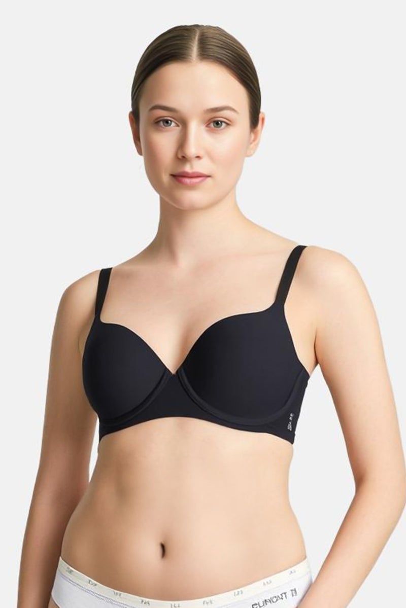 TRIUMPH حمالة صدر نسائية بسيطة مبطنة بسلك، سوداء - Image 1