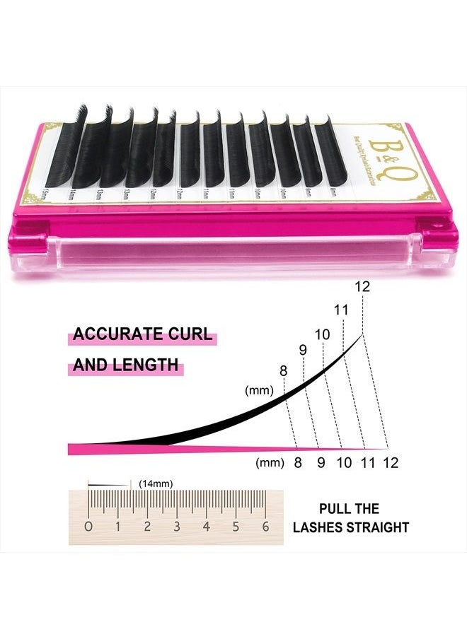 B&qaugen - Volume Lash Extensions DD-0.03-Mix Easy Fan Volume Lashes Rapid Blooming Eyelash Extensions .03. 05 .07 .10 Mega Volume Lash Extensions DD Curl (DD-0.03, 8-15 mm) - Image 1