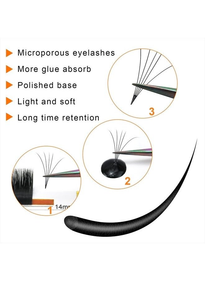 B&qaugen - Volume Lash Extensions DD-0.03-Mix Easy Fan Volume Lashes Rapid Blooming Eyelash Extensions .03. 05 .07 .10 Mega Volume Lash Extensions DD Curl (DD-0.03, 8-15 mm) - Image 1