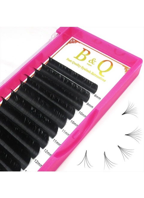 Volume Lash Extensions DD-0.03-Mix Easy Fan Volume Lashes Rapid Blooming Eyelash Extensions .03. 05 .07 .10 Mega Volume Lash Extensions DD Curl (DD-0.03, 8-15 mm)