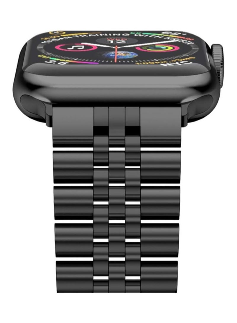 ELTRAZONE Compatible with Apple Watch Band 41mm 40mm 38mm, Stainless Steel Heavy Band with Butterfly Folding Clasp Link Bracelet for iWatch Series8/7/6/ SE Series 5/4/3/Men Women - Image 3