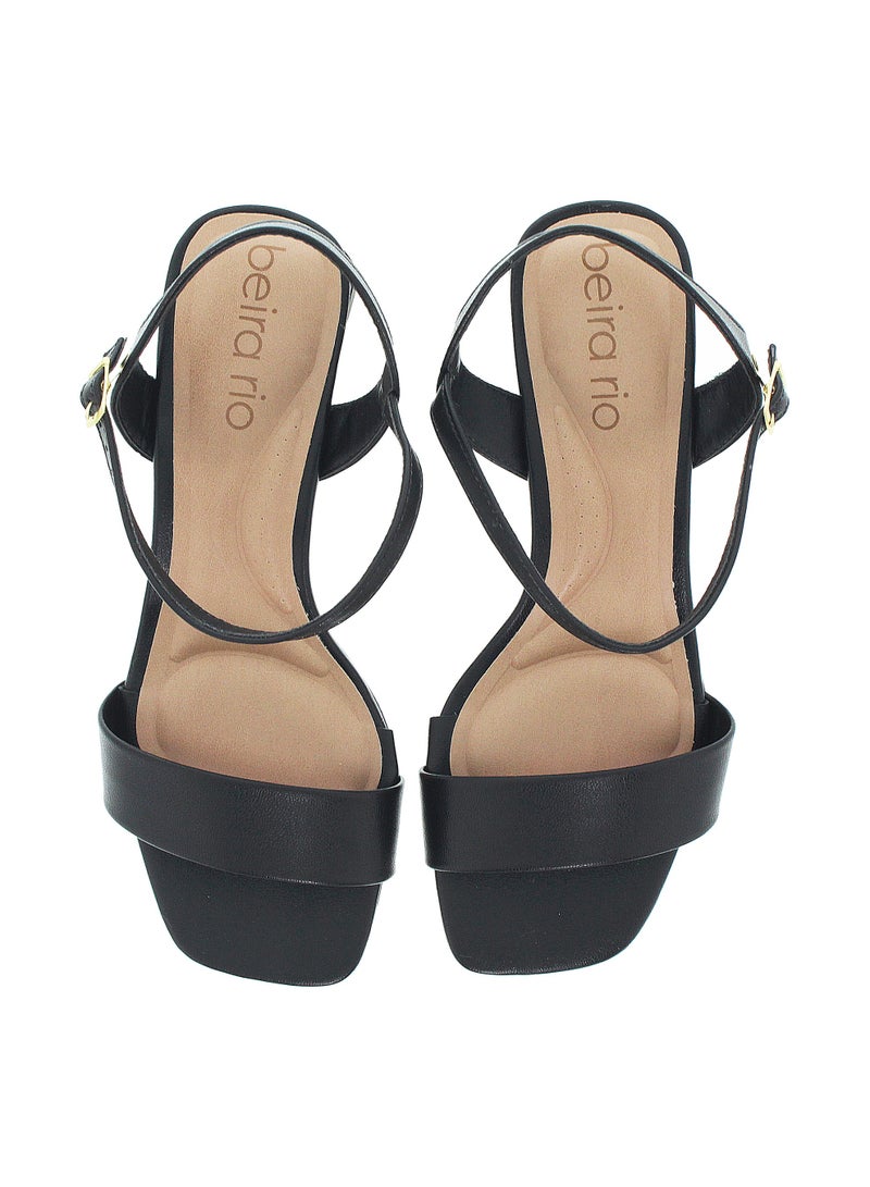 Beira Rio Ladies Low Heel Sandals Black | Made In Brazil - Image 5