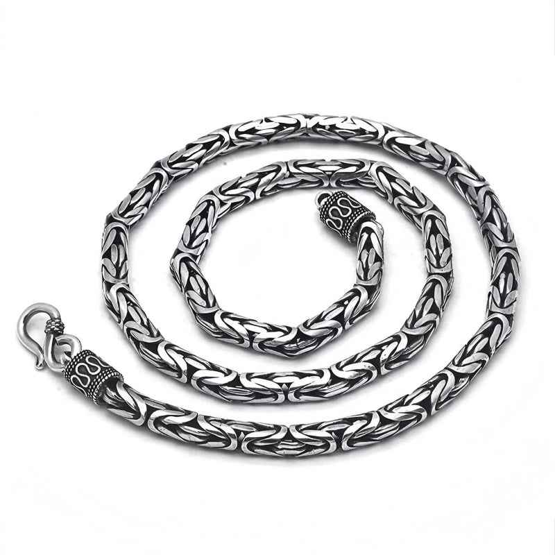 Silverso Italian Sterling Silver S925 Retro Chain Necklace for Men, Vintage Style Jewelry Gift (24 in Braided Hook) - Image 1