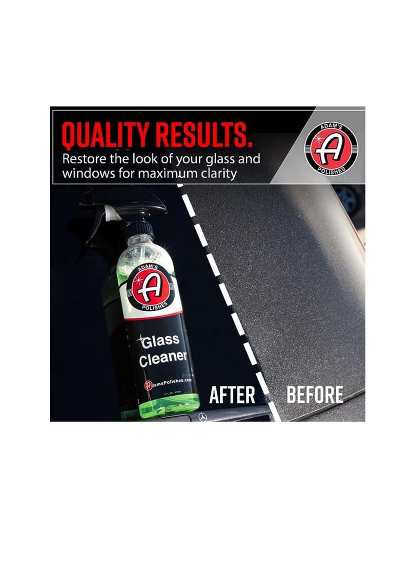 Adam's Polishes - Adam’s Glass Cleaner - Car Window Cleaner | Car Wash All-Natural Streak Free Formula For Car Cleaning | Safe On Tinted & Non-Tinted Glass | Won’t Strip Car Wax or Paint Protection. - Image 1