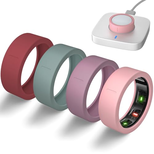 BandRain Ultra-Thin Covers Compatible with Oura Ring Gen 4/Oura Gen 3 Cover, Anti-Scratch Elastic Silicone Protector Case Smart Rings Accessories for ULTRAHUMAN Ring AIR/RingConn Gen 2/Air Women Men, 