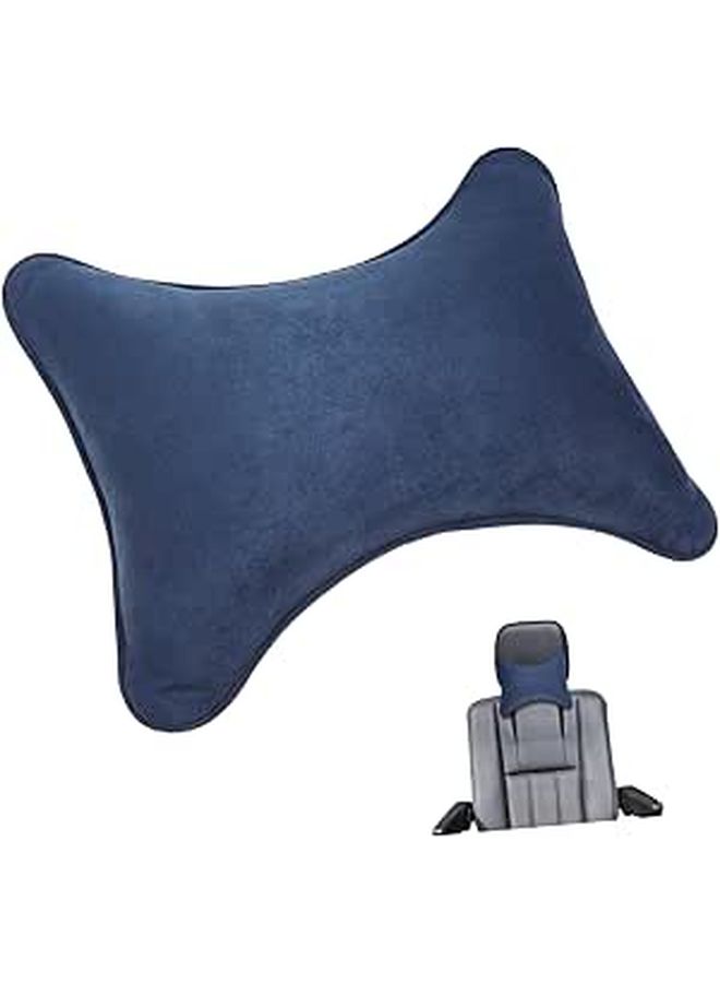 Comfortable Car Headrest Neck Cushion Support for Driving Blue - Image 1
