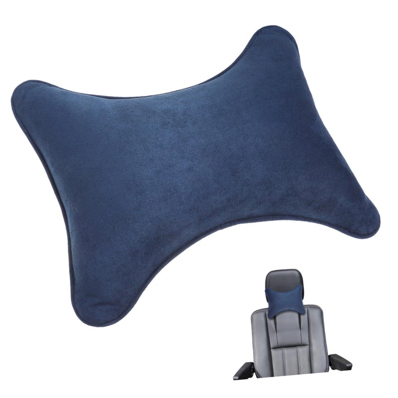 Comfortable Car Headrest Neck Cushion Support for Driving Blue - Image 2