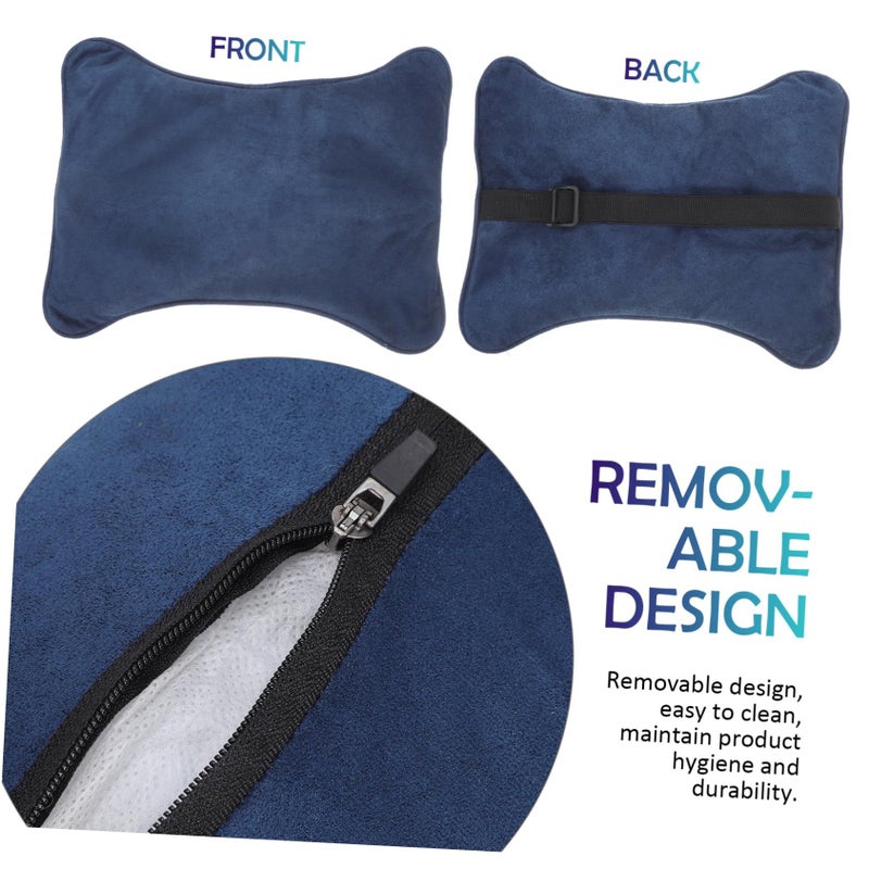Comfortable Car Headrest Neck Cushion Support for Driving Blue - Image 4