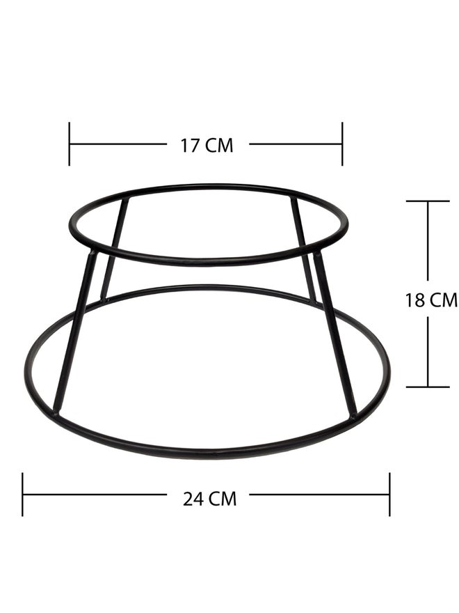 RAJ Round Black Buffet Stand 17x24x18cm - Image 4