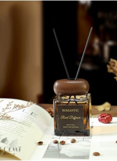 حديقة الزهور مجموعة معطرات الجو من القصب، معطر هواء برائحة العلاج العطري للحمام والمكتب والديكور المنزلي 100 مل (قهوة وكراميل)  - Image 4