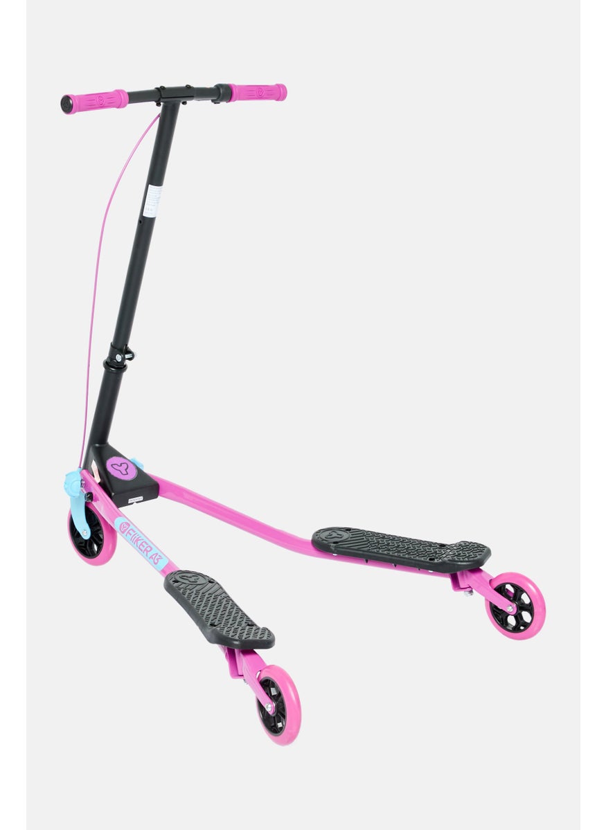 Yvolution Y Fliker Air A3 Scooter 3 Wheels Foldale Wiggle Scooter, Black  - Image 2