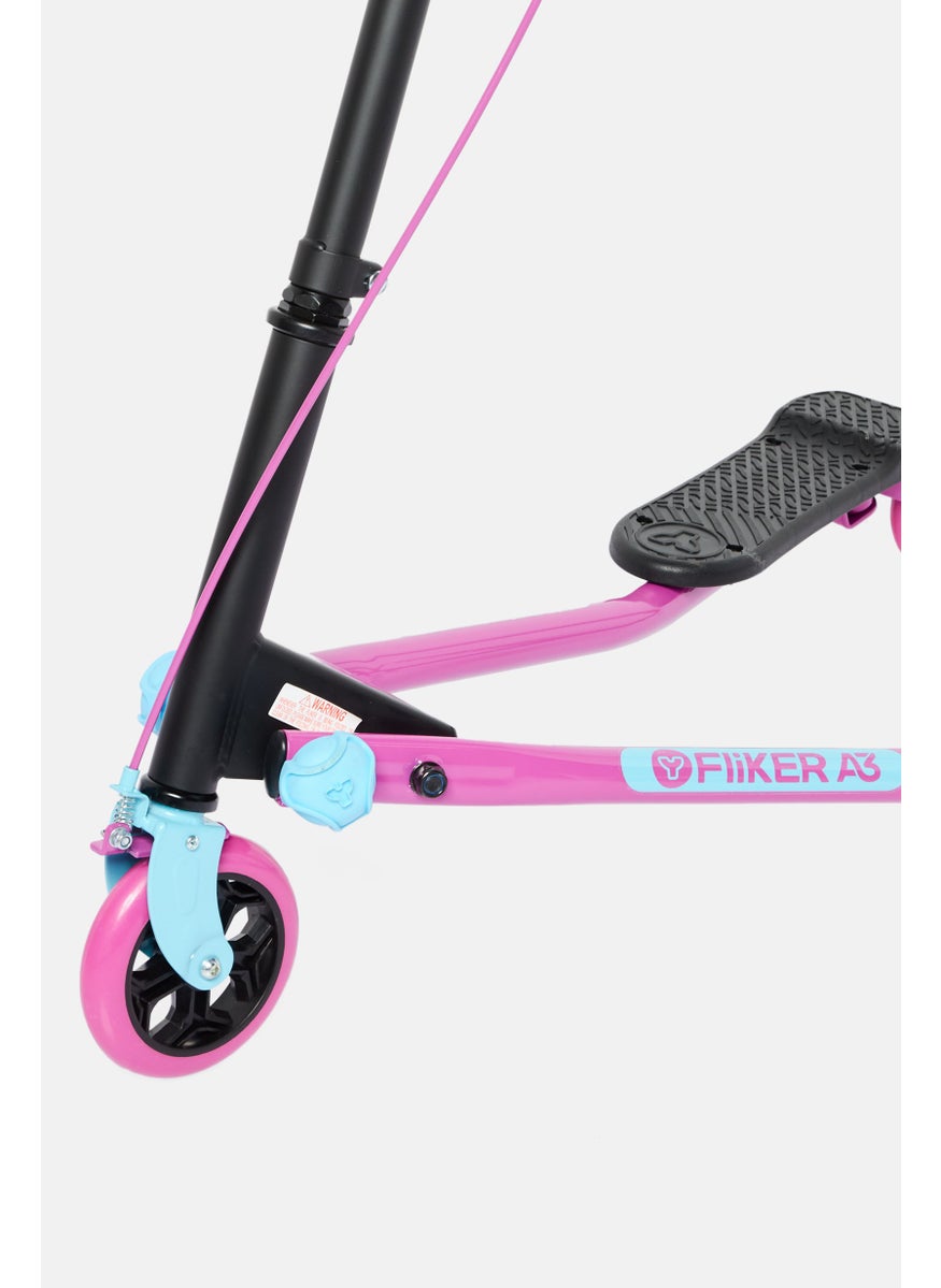 Yvolution Y Fliker Air A3 Scooter 3 Wheels Foldale Wiggle Scooter, Black  - Image 4