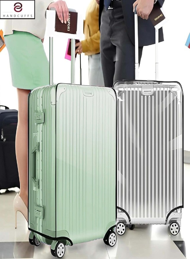 Handcuffs Transparent Luggage Trolley Protective Covers PVC Waterproof Travel Bag Suitcase Cover (Combo of 3 (20" + 24" + 28" Inches)) - Image 4