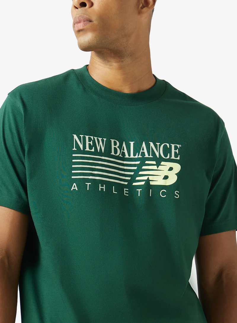 New Balance NORDIC GREEN (NOG) Reimagined Graphic T-Shirt for Men | Best Price UAE