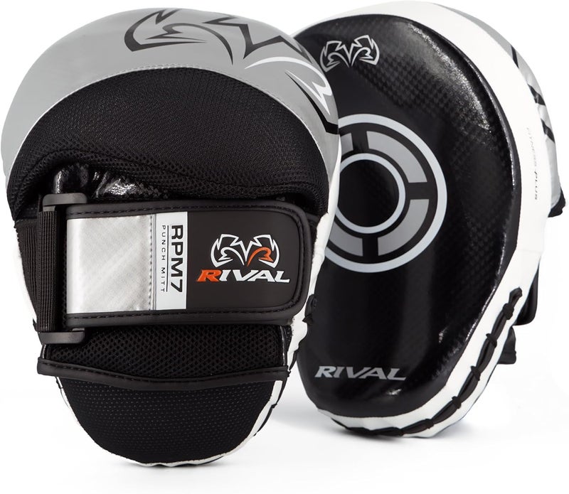 RIVAL قفازات الملاكمة RPM7 فيتنس بلس - سطح ضرب منحني، حزام معلق للمعصم، تصميم مريح، وحامي أصابع مبطن - Image 1