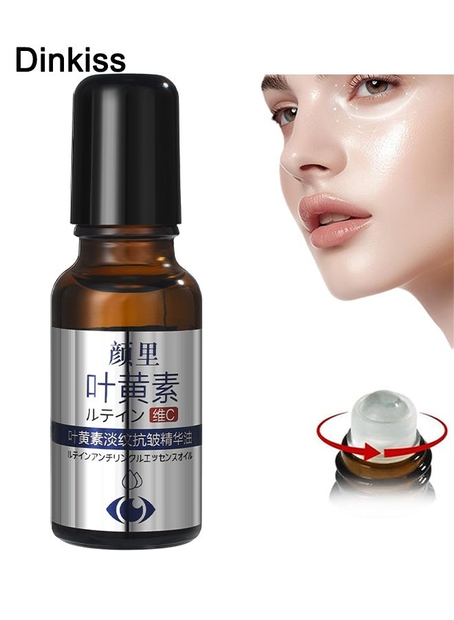 Dinkiss Lutein Eye Essence Oil, VC Lutein Eye Essence Oil, Lutein Eye Serum, Lutein Eye Oil, Under Eye Oil Roller Ball, Japan Firming Anti-Aging Eye Serum For Eye Bags (20ml) - Image 1