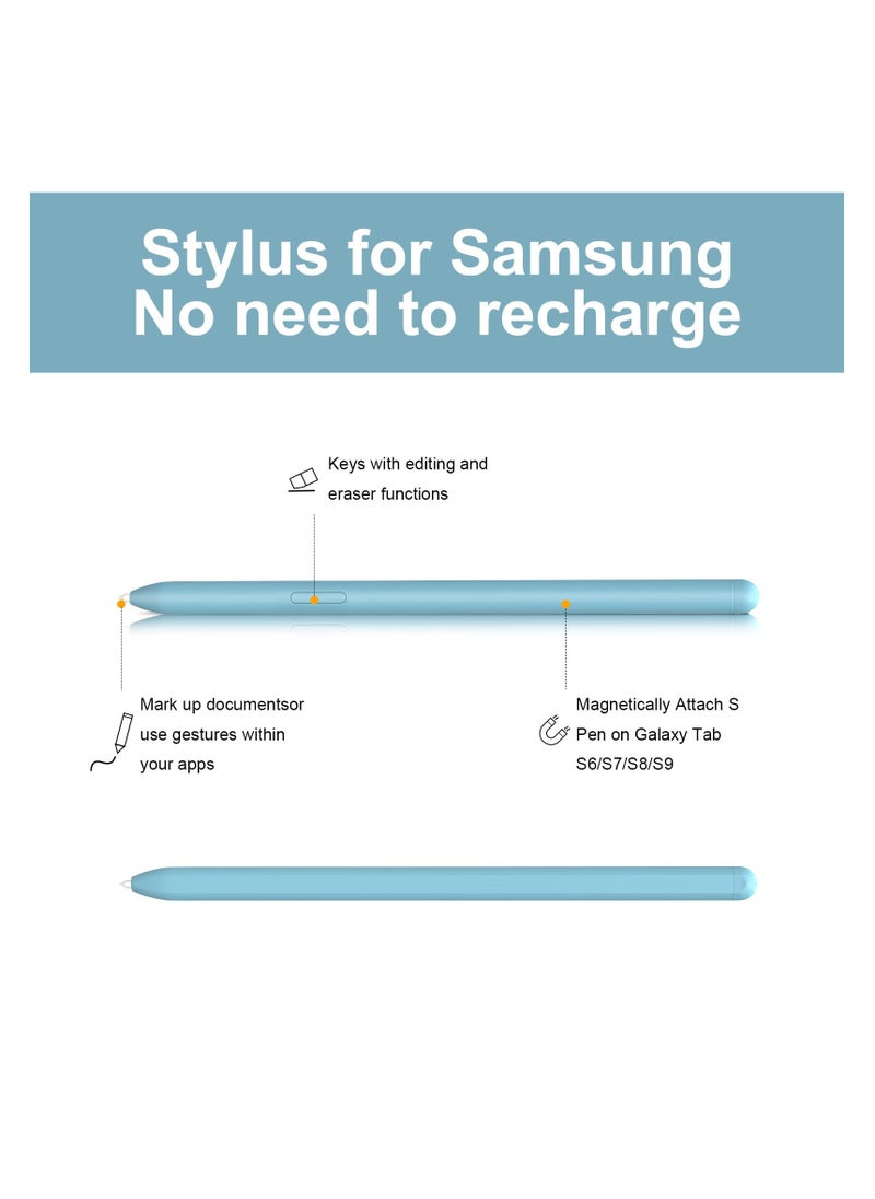 Generic - Samsung Galaxy Stylus, Compatible with S6 Lite and Note 20 Series, Enhanced Pressure Sensitivity, Light Blue - Image 1