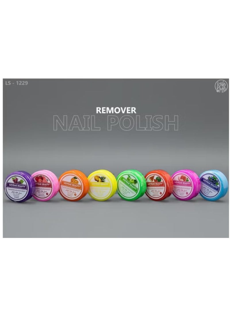 LOVEME BEAUTY 8 -Piece PROFESSIONNEL Nail Polish Remover Multicolour  - Image 1