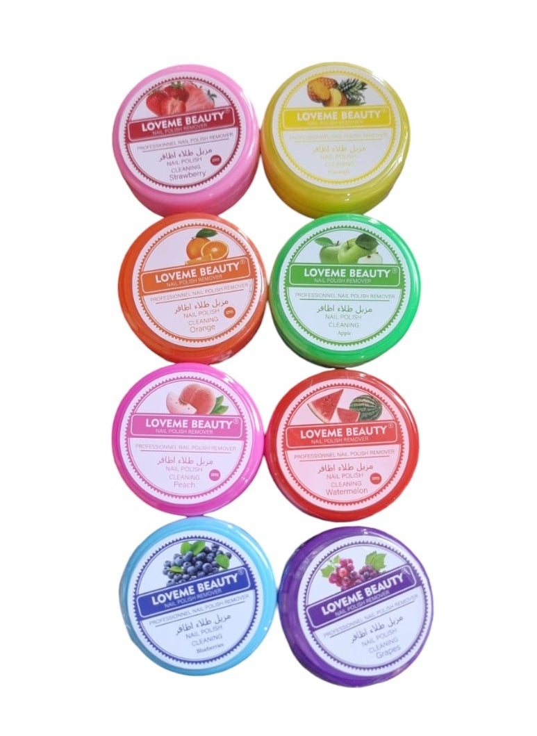 LOVEME BEAUTY 8 -Piece PROFESSIONNEL Nail Polish Remover Multicolour  - Image 2