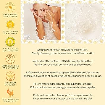 BEES of BRITAIN 99 Natural Face Wash Honey Lavender No SulfatesParabens pH 55 Sensitive Skin We Donate 5 of our Profit to Save Bees Pollinators 250ml - Image 4