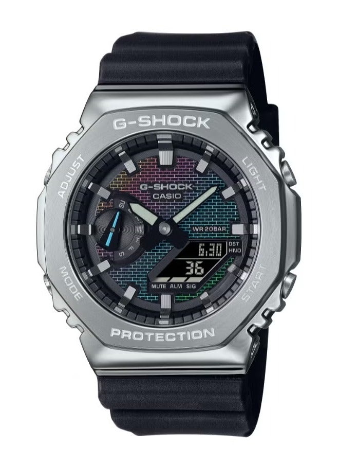 Shock Athletic Casio G Shock Watch For Men Rainbow Brick Wall GM-2100RW-1A Analog-Digital Octagonal Wrist Watch Shock Athletic - Image 1