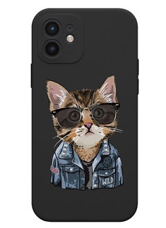 Theodor Protective Slim Fit Case Liquid Silicone Cover with Full Body Protection Anti-Scratch Shockproof Case For iPhone 12 Black  - Sweet Summer Time  - Image 1