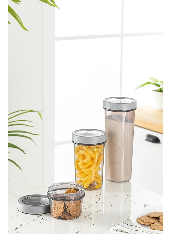 أوركيد صندوق تخزين دائري من فولي لايف لينيا، سعة ١٧٠٠ مل، مجموعة أوعية تحضير وجبات، أوعية بلاستيكية محكمة الغلق لتخزين الطعام مع أغطية، صناديق تنظيم تخزين مطبخ قابلة للتكديس، خالية من مادة BPA وآمنة للاستخدام في الميكروويف (Bnm 7055) - Image 3