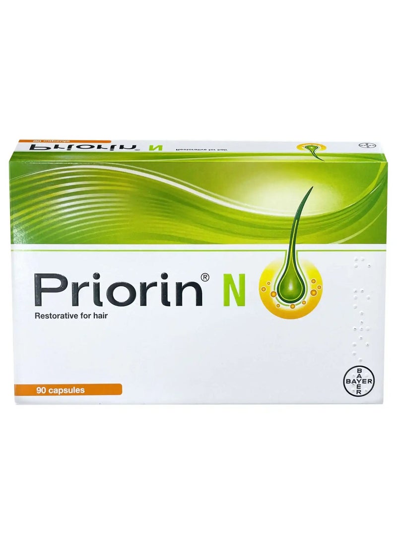 BAYER Priorin N Restorative for hair 90 capsules - Image 1