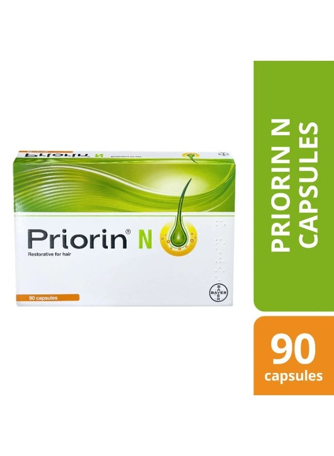 BAYER Priorin N Restorative for hair 90 capsules - Image 2