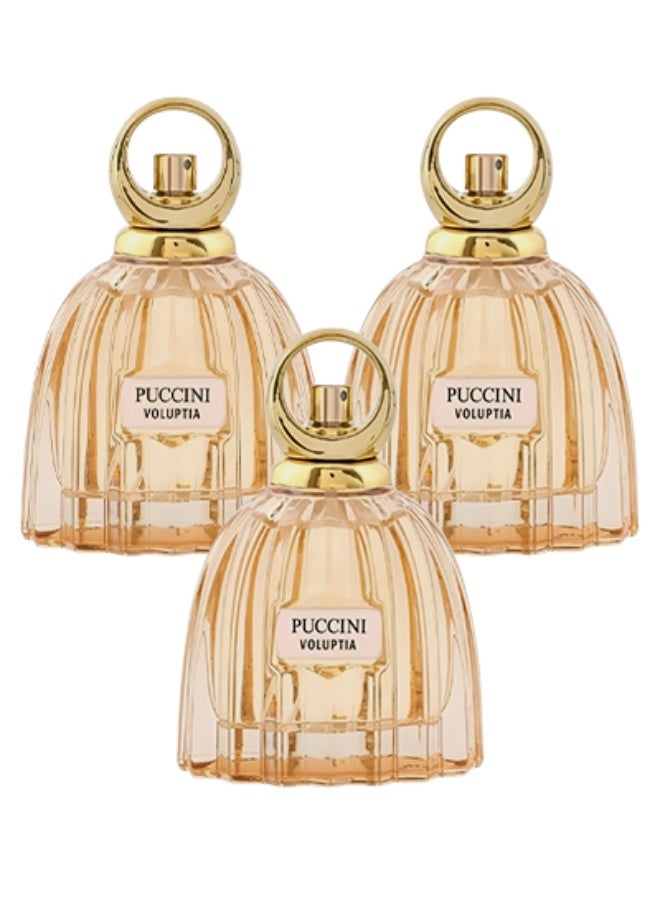 بوشيني 3 قطع عطر بوتشيني فولوبتيا باريس للنساء 100 مل - Image 1